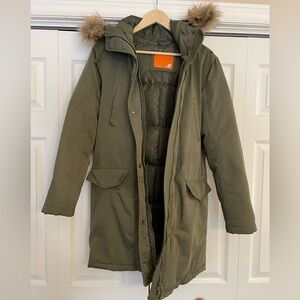 Joe Fresh Olive Hooded Puffer Jacket